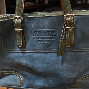 Blue Coach Tote Bag